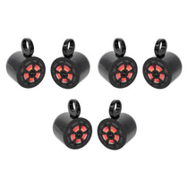 (6) RKL65MBW 6.5" 700W Marine Wakeboard LED Speakers + (6) MAC65B Black Pod Enclosures