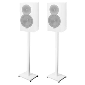 Pair 37” Steel White Stands For Revel Concerta2 M16 Bookshelf Speakers