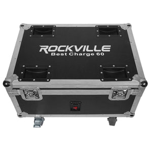 Rockville Charging Travel Road Case For (6) Chauvet DJ EZPar 56 Wash Lights