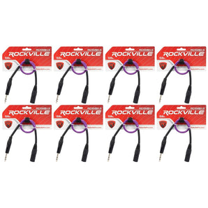 8 Rockville RCXMB1.5P Purple 1.5' Male REAN XLR to 1/4'' TRS Balanced Cables