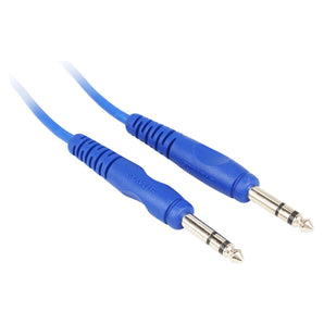 8 Rockville RCTR103BL Blue 3' 1/4'' TRS to 1/4'' TRS Cable 100% Copper