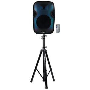 Technical Pro PLIT12 Portable 12" Bluetooth Party Speaker w/LED + Tripod Stand