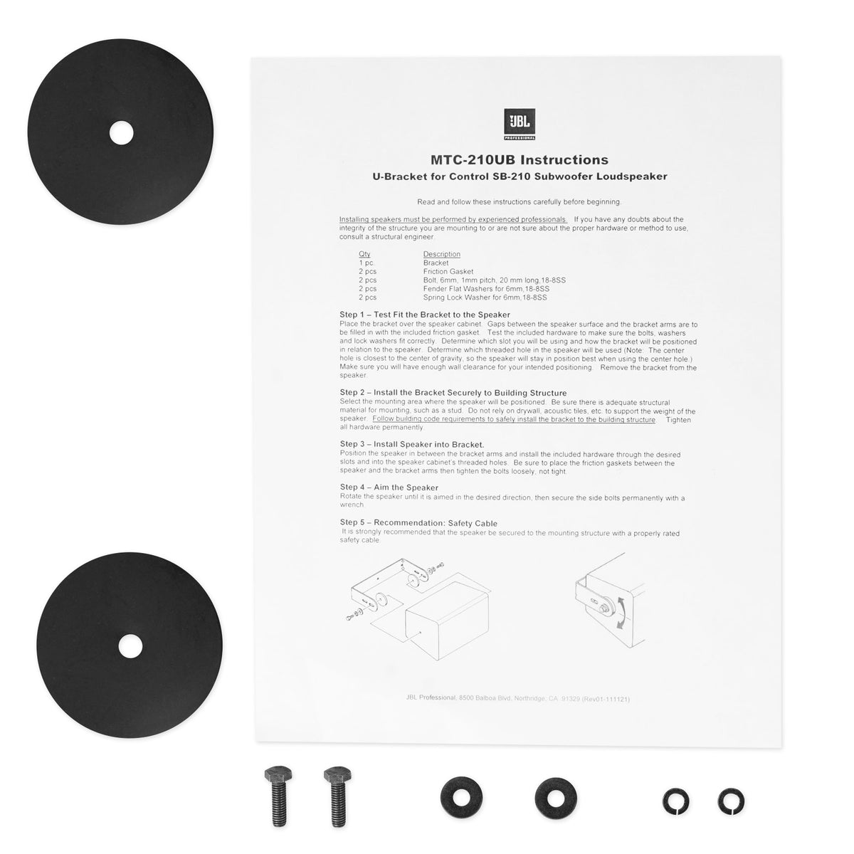 JBL MTC-210UB Mounting Bracket For CONTROL SB-210 SB210