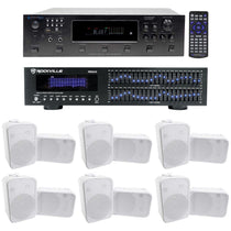 6000W 6-Zone Home Theater Bluetooth Receiver + (12) 6.5" Speakers + EQ