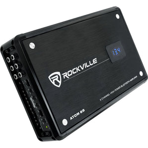 Rockville ATOM 8B 8 Channel 3500 Watt Marine/Boat Amplifier Amp w/Bluetooth