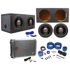 (2) Boss Audio AR120DVC 12" 1600w Subwoofers+Sealed Box+Mono Amplifier+Amp Kit