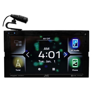 JVC KW-M75BT 6.8" Digital Media Bluetooth Carplay Receiver+Alpine 10" Subwoofer