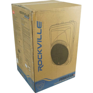 (2) Rockville RPG15BT 15" Powered 1000w DJ Bluetooth Speakers+Totem Style Stands