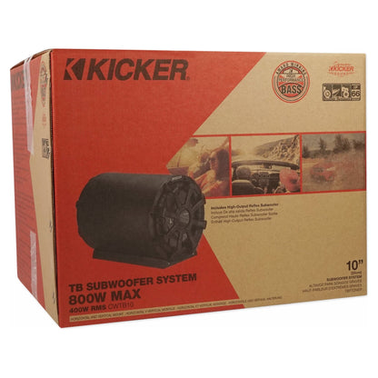 KICKER 46CWTB102 10" Subwoofer In Enclosure+(2) 8" Tower Speakers RZR/ATV/UTV