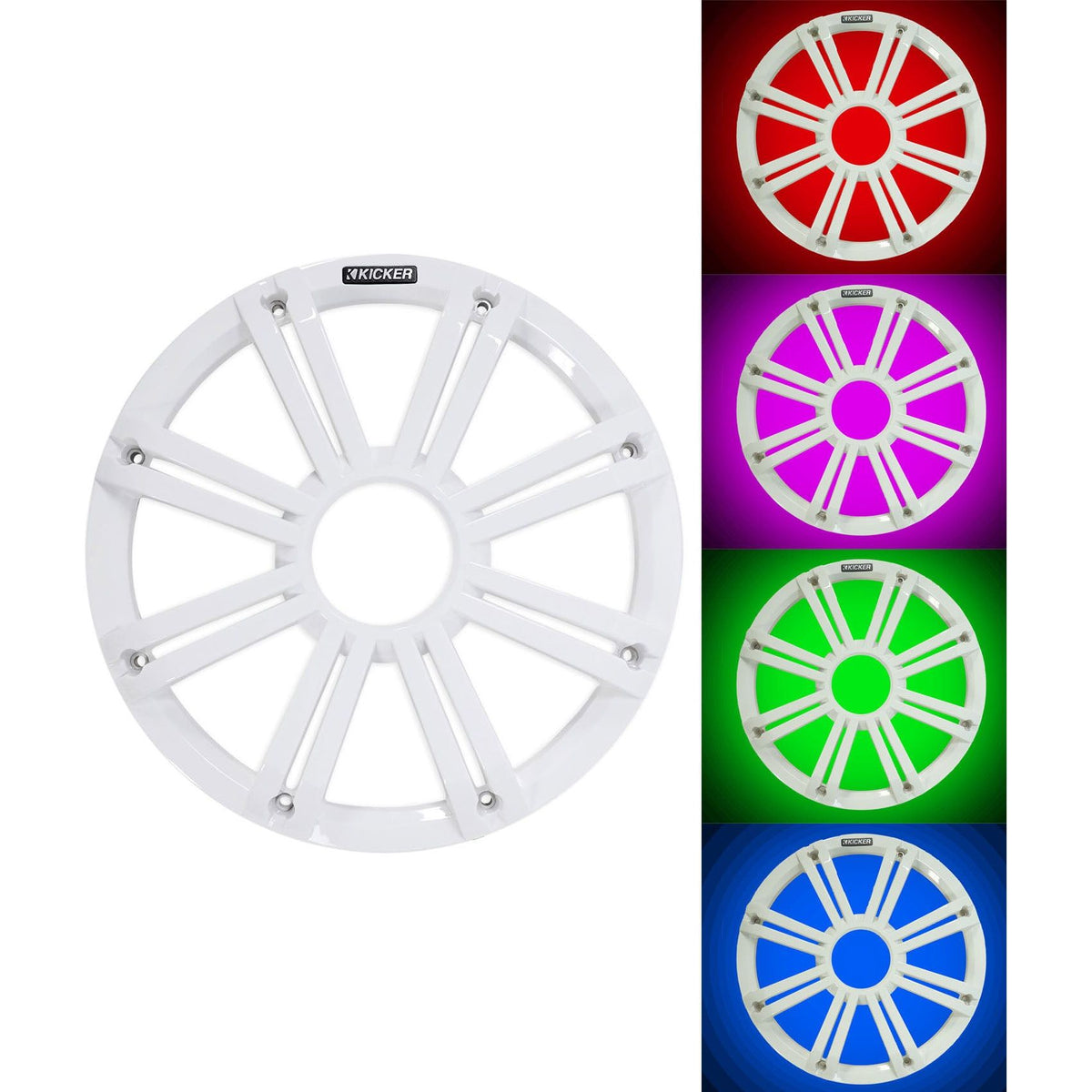 45KMF104 10" Free-Air Marine Subwoofer with 45KMG10W White LED Grille
