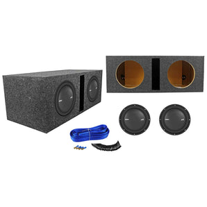 (2) Polk Audio MM1042SVC 10” 2400w Car Audio Subwoofers+Vented Sub Box Enclosure