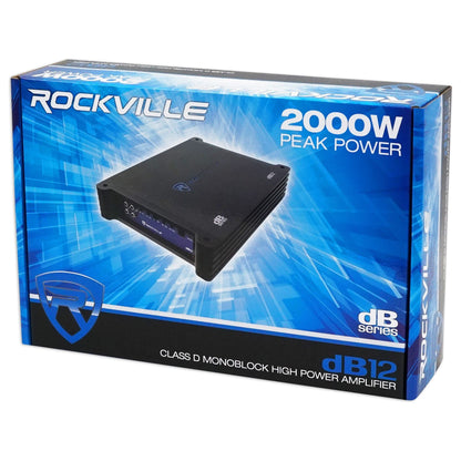 48VCWR122 12" Subwoofer + Amplifier + Wire Kit Bundle