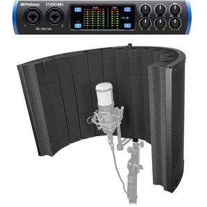 Presonus STUDIO 68C 6x6" USB-C Audio MIDI Recording Interface and Vocal Shield Booth