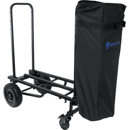 Rock Cart Pro DJ Equipment Transport Roller Car+Mic/Speaker Stand Bag
