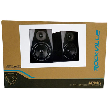 APM6B 6.5" 350W Studio Monitors+USB Condenser Computer Microphone