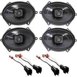 Polk 5x7" Front+Rear Facotry Speaker Replacement Kit For 2011-15 Ford F-650/750