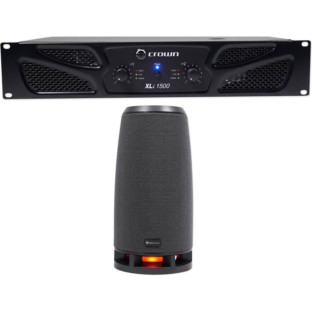 Crown Pro XLi1500 900w 2 Channel DJ/PA Power Amplifier Professional Amp+RockShip