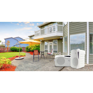 2) Rockville HP4S-8 4" Outdoor Patio Backyard Garden Speakers w/ Swivel Brackets