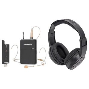 Samson Stage XPD2 Wireless Live Stream Podcast Broadcast Headset Mic+Headphones