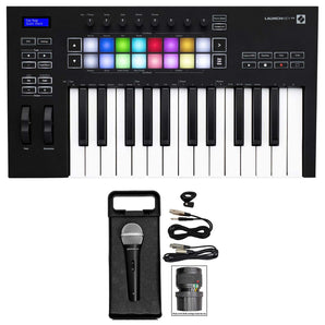 Novation Launchkey 25 MK3 25-Key USB MIDI Ableton Keyboard Controller+Microphone