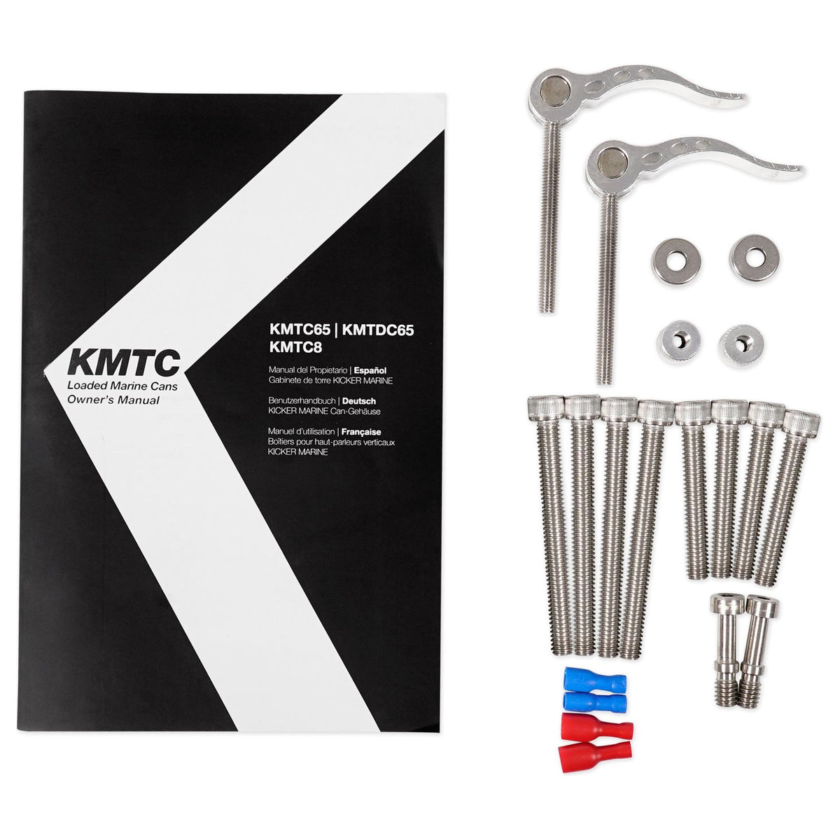 45KMTC65W 6.5" LED Tower Speakers + WET75.2 Amplifier + RMWK8 Wire Kit