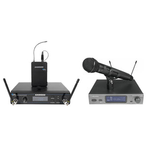 Audio Technica ATW-3212/C510DE2 Handheld Microphone+Receiver+Samson Lavalier Mic
