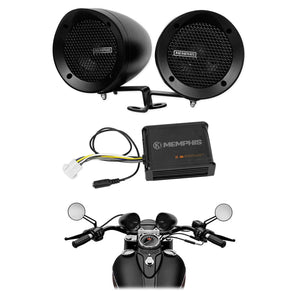 Memphis Audio Motorcycle Speakers For Royal Enfield Classic Battle Green