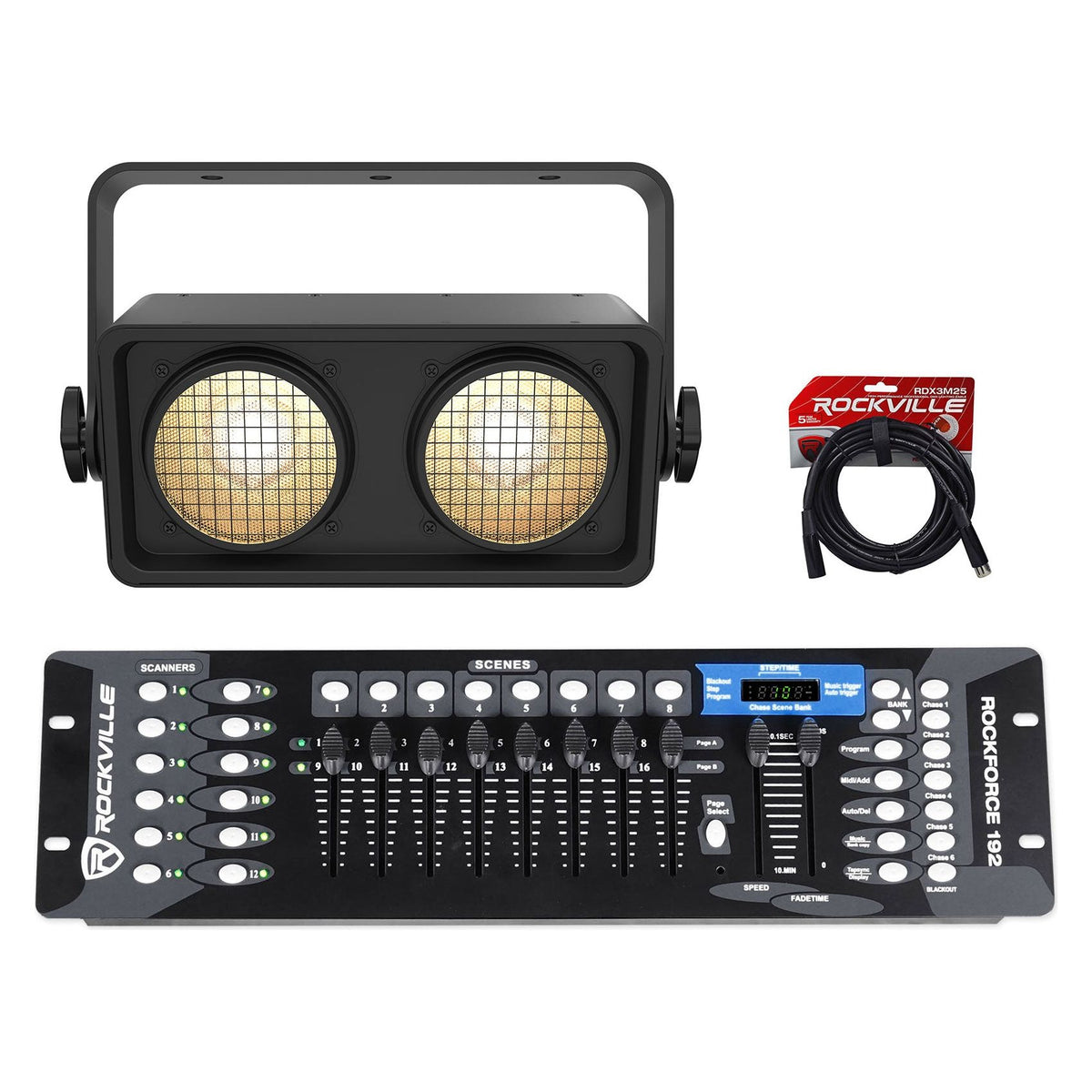 Shocker 2 Dual Zone COB LED Blinder + DMX Controller