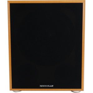 Rockville Rock Shaker 12" Inch Wood 800w Powered Home Theater Subwoofer Sub