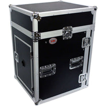 Pro X T-14MRSS 14U x 10U Slant Combo DJ Rack Flight Case w/ 4" Wheels/Casters