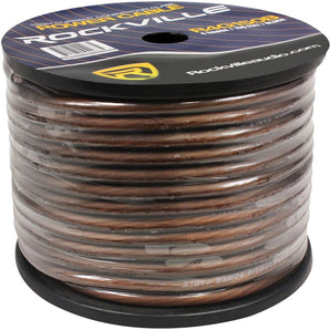 Rockville R4G150B 4 AWG Gauge 150 Foot Black Car Amp Power or Ground Wire Spool