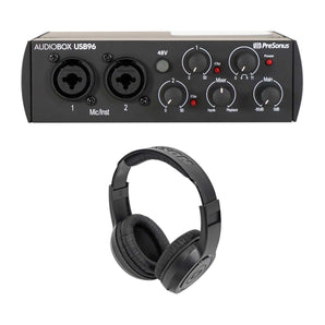 PRESONUS AUDIOBOX 96 2x2 Audio 2.0 Recording Interface + Samson Headphones