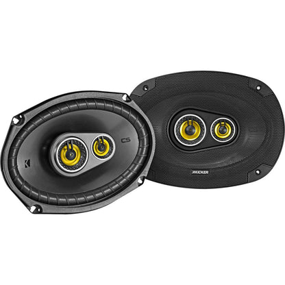 (2) kicker CSC693 6x9" 360° Swivel Black Aluminum Wakeboard Tower Speakers