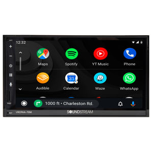 Soundstream VRCPAA-70M 2-Din 7" Carplay/Android/Bluetooth Car Monitor Receiver