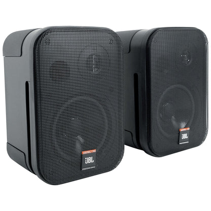 Pair JBL C1PRO Control 1 PRO Black 5.25" Wall Mount Home/Commercial Speakers