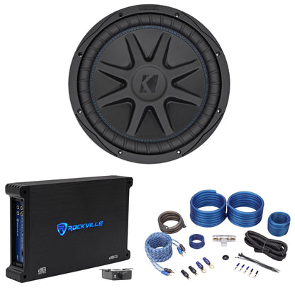 50CVX124 COMPVX 12" Car Subwoofer with Mono Amplifier and Amp Kit