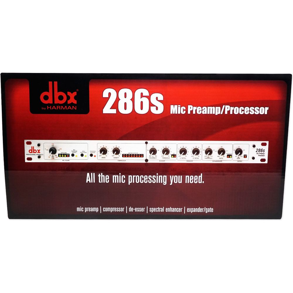 DBX 286S Microphone Mic Pre-Amp Processor 286 S, Phantom Power+Condenser Mic