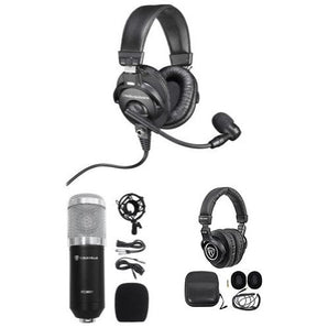 Audio Technica BPHS1 Over-Ear Broadcast Headset w/boom+Studio Mic+Headphones