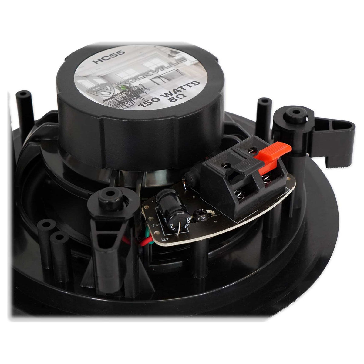 H12X500UBT 6-Zone Receiver + (12) Black 5.25 In Ceiling Speakers For Restaurant/Bar