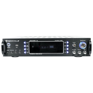Rockville RPA70WBT V2 1000w 2-Ch USB Bluetooth Karaoke Amplifier/Mixer+(2) Mics