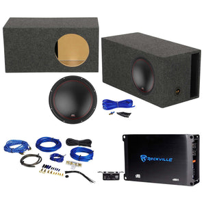 MTX 5512-44 12" 800 Watt DVC Car Subwoofer+Vented Sub Box+Mono Amplifier+Amp Kit