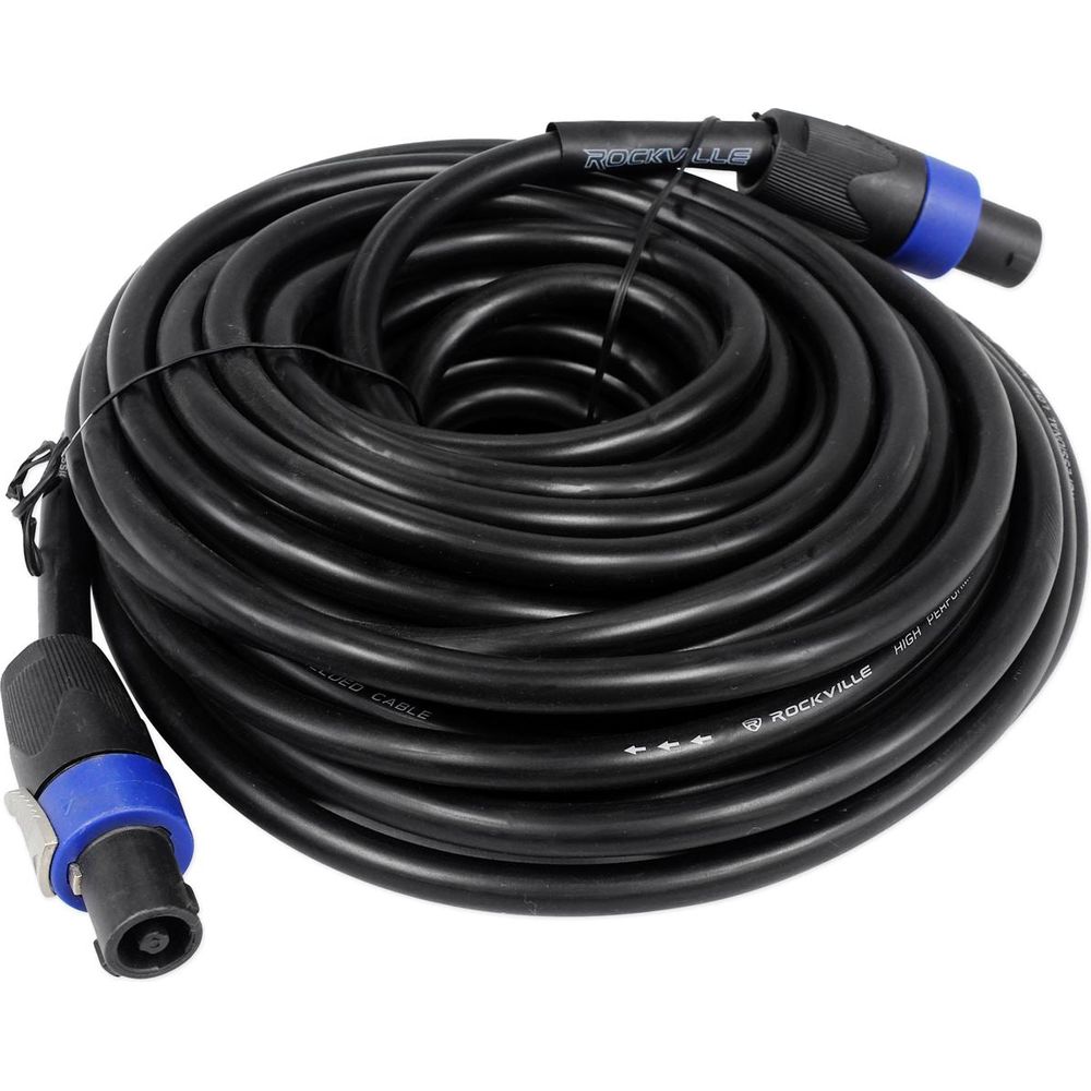 RSG15 Speakers 2-Pack + RPM870 Powered Mixer + 50' Cables Bundle