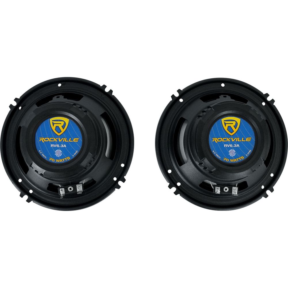 Rockville 6.5" Front Factory Speaker Replacement Kit For 1995-00 Dodge Stratus