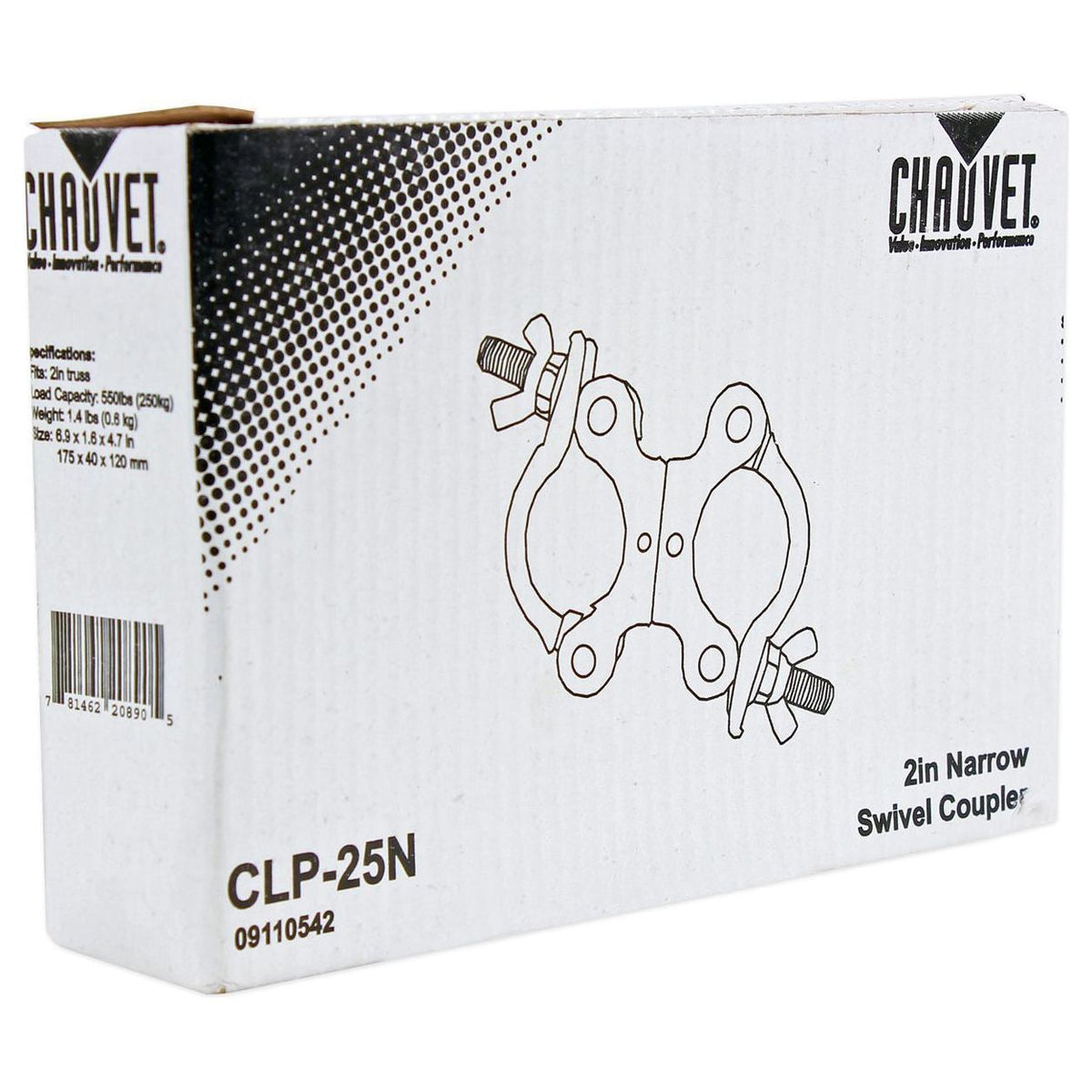Chauvet DJ CLP-25N Narrow Heavey-Duty Lighting Clamp for 2"Inch Truss 550lb Load
