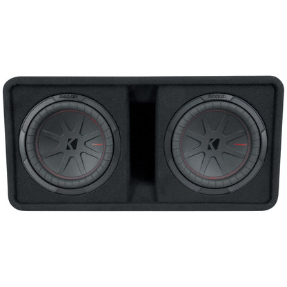 KICKER 48DCWR102 CompR 10" 1600w Dual Subwoofers+Vented Sub Enclosure COMPR10