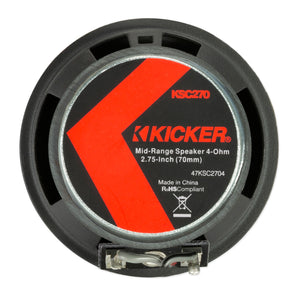 Pair Kicker 47KSC2704 50 Watt 2.75" Mid Range Mid/Tweeter Speakers KSC270