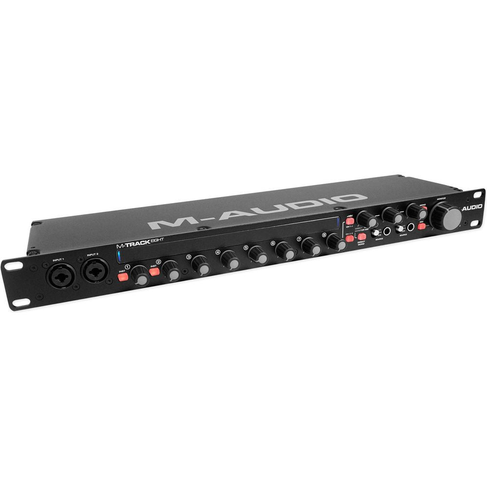 M-Audio M-Track Eight 8 USB Audio Recording Studio Rack Interface+8 Mi ...