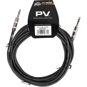 Peavy PV 20' Foot 1/4" TRS To 1/4" TRS Cable