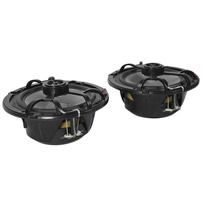 (4) RKL65MBW Dual 6.5" Marine Wakeboard LED Speakers+(2) Color Grilles