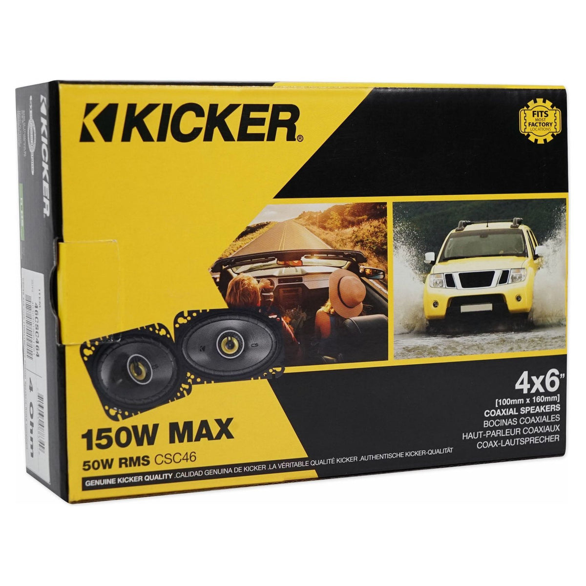 4x6" Front CSC Speaker Replacement Kit for 1987-1995 Jeep Wrangler YJ